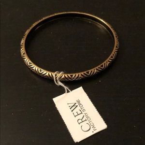 J. Crew Factory gold and black bangle bracelet
